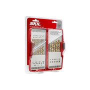 SKIL 2610S00918 set 21 burghie HSS, varf de 135°, pentru gaurire in otel, lemn si plastic