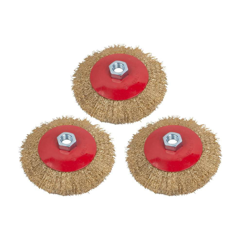 SKIL 2610S01215 set 3 perii din otel pentru peria electrica pentru buruieni, 123 mm, M14