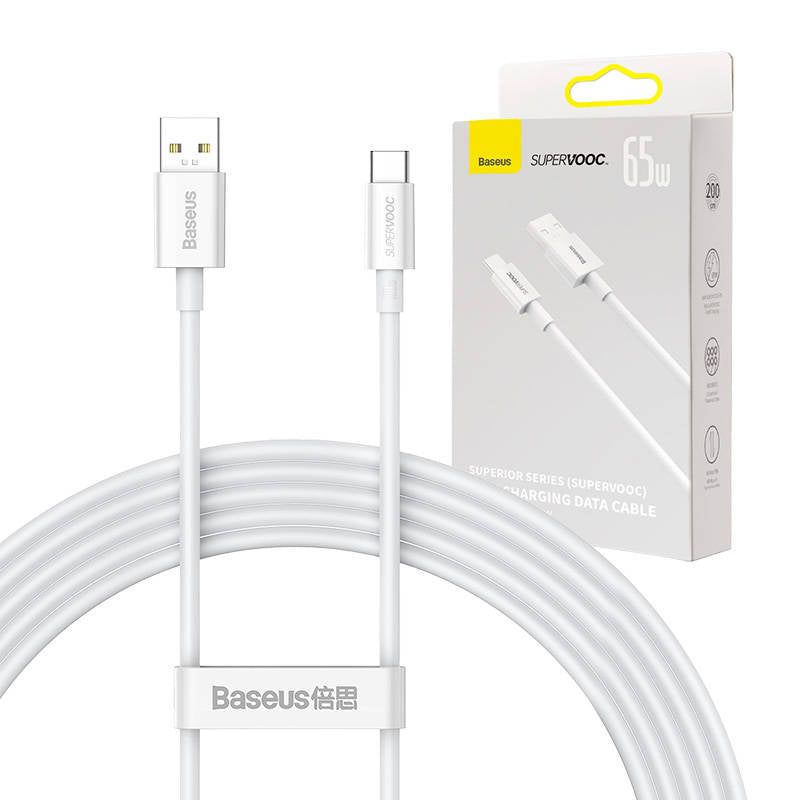 Cumpara acum Cablu USB do USB-C Baseus Superior Series, 65W, 2m (biały) de la Mesterul Minune