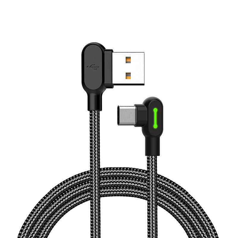 Cumpara acum Cablu unghiular USB la USB-C Mcdodo CA-5280 LED, 0.5m (negru) de la Mesterul Minune
