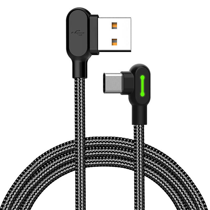 Cumpara acum Cablu unghiular USB la USB-C Mcdodo CA-5280 LED, 3m (negru) de la Mesterul Minune