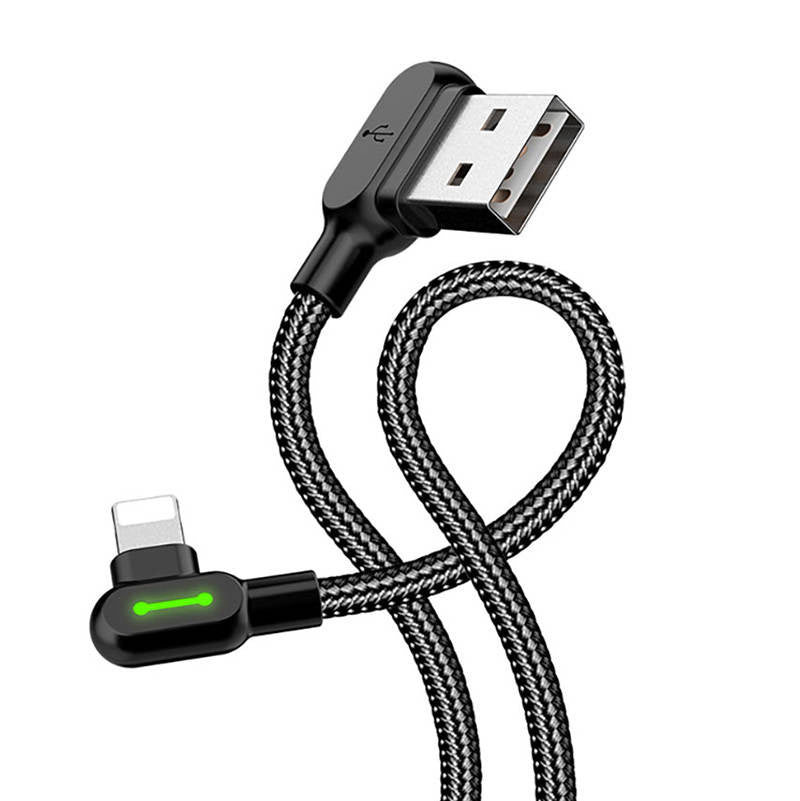 Cumpara acum Cablu unghiular de la USB la Lightning Mcdodo CA-4674 LED, 0.5m (negru) de la Mesterul Minune