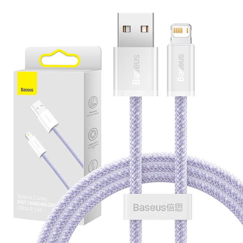 Cumpara acum Cablu de date USB pentru Lightning Baseus Dynamic 2 Series, 2,4A, 1m (violet) de la Mesterul Minune