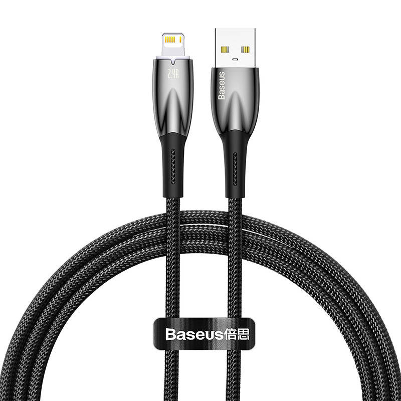 Cumpara acum Cablu USB pentru Lightning Baseus Glimmer Series, 2,4A, 1m (negru) de la Mesterul Minune