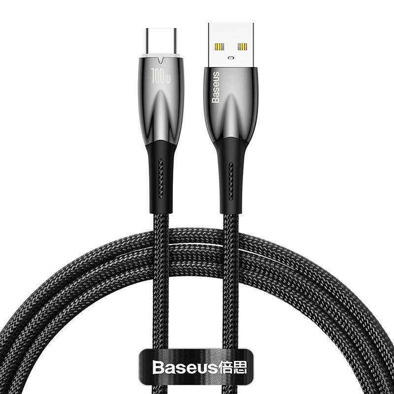 Cumpara acum Cablu USB pentru USB-C Baseus Glimmer Series, 100W, 1m (negru) de la Mesterul Minune