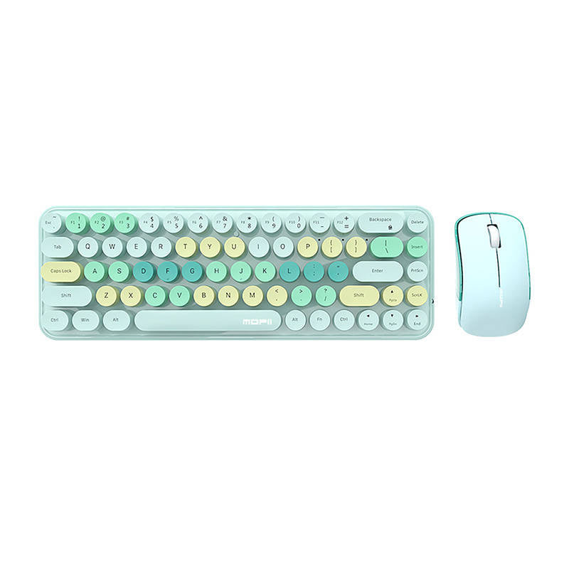 Cumpara acum Set tastatură + mouse fără fir MOFII Bean 2.4G (verde) de la Mesterul Minune