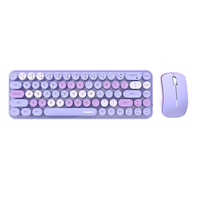 Cumpara acum Set tastatură + mouse fără fir MOFII Bean 2.4G (Violet) de la Mesterul Minune
