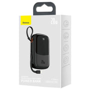 Cumpara acum Baseus Qpow PRO powerbank cu cablu Lightning, USB-C și port USB, 20000mAh, 20W (negru) de la Mesterul Minune