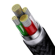 Cumpara acum 3in1 USB cable Baseus StarSpeed Series, USB-C + Micro + Lightning 3,5A, 1.2m (Black) de la Mesterul Minune