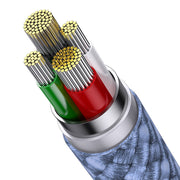 Cumpara acum Cablu USB 3-în-1 Baseus StarSpeed , USB-C + micro USB + Lightning, 3.5A, 1.2m (albastru) de la Mesterul Minune