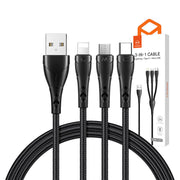 Cumpara acum Cablu 3 în 1 USB la USB-C / Lightning / Micro USB, Mcdodo CA-6960, 1,2 m (negru) de la Mesterul Minune