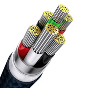 Cumpara acum Cablu USB 3-în-1 Baseus Flash Series, USB-C + micro USB + Lightning, 66W, 1.2m (albastru) de la Mesterul Minune