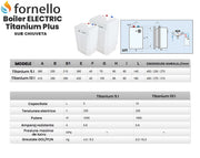 Boiler electric Fornello Titanium Plus 5 litri, montaj sub chiuveta,