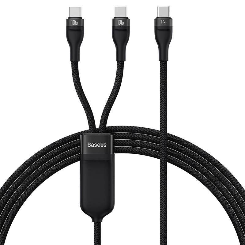 Cumpara acum 2in1 USB cable Baseus Flash Series USB-C do USB-C 100W, 1.5m (black de la Mesterul Minune