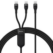 Cumpara acum 2in1 USB cable Baseus Flash Series USB-C do USB-C 100W, 1.5m (black de la Mesterul Minune