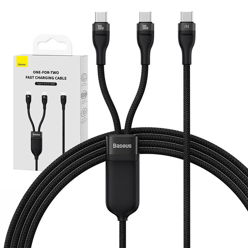 Cumpara acum 2in1 USB cable Baseus Flash Series USB-C do USB-C 100W, 1.5m (black de la Mesterul Minune