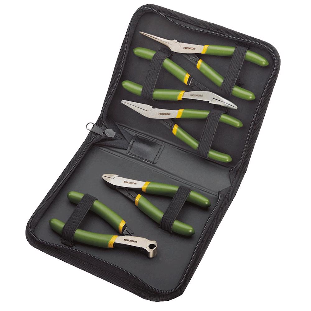 Cumpara acum Set de 5 clesti pentru mecanica de precizie, in husa cu fermoar de la Mesterul Minune