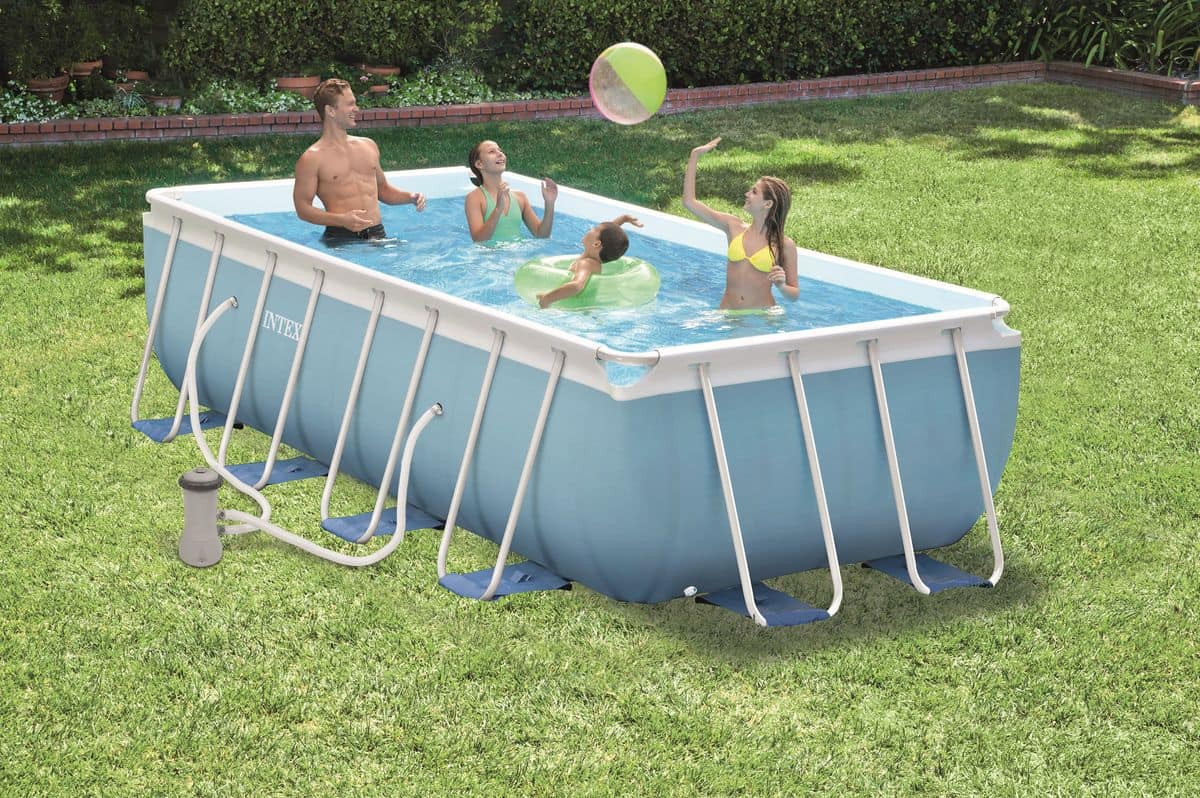 Piscina Intex Prism Frame cu cadru metalic 400 x 200 x 100cm. Sistem de filtrare inclus. 26776NP/26788