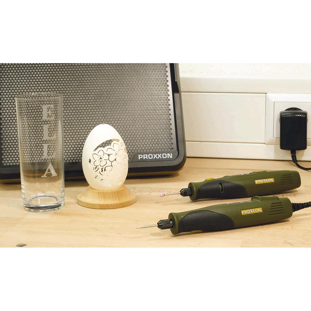 Cumpara acum Set pentru gravura GG 18, 22000 rpm + accesorii, Proxxon Micromot de la Mesterul Minune