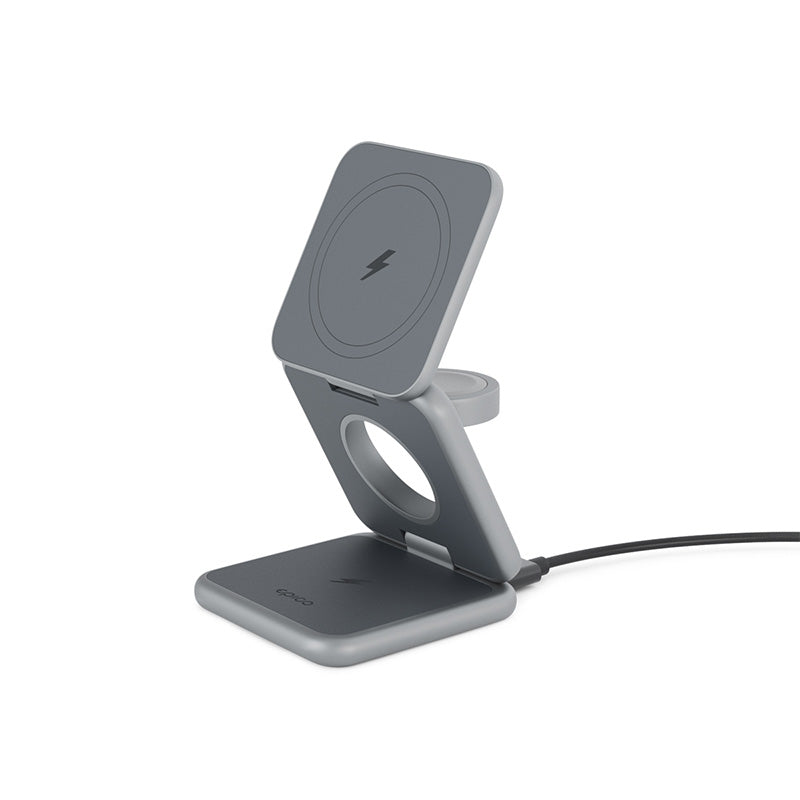 Cumpara Resigilat: Incarcator ISTYLE Mag+ Foldable Wireless Charger MagSafe, Gri Spatial de la Mesterul Minune