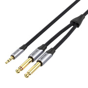Cumpara acum Cablu audio mini jack audio de 3,5 mm la 2 x 6,5 mm Vention BARHG 1,5 m (gri) de la Mesterul Minune