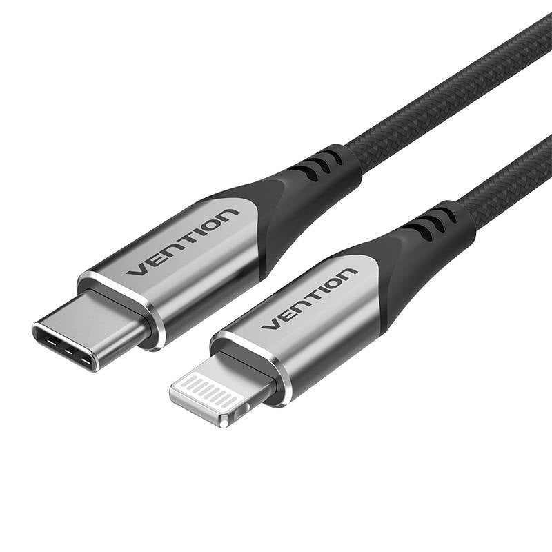 Cumpara acum Cablu USB-C 2.0 do Lightning Vention TACHF MFi 3A 3A 1m (gri) de la Mesterul Minune