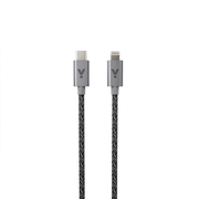 Cumpara Cablu de date ISTYLE fabric braided USB-C la Lightning 1.2m, Space Grey de la Mesterul Minune