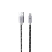 Cumpara Cablu de date ISTYLE fabric braided USB-A la Lightning 1.8m, Space Grey de la Mesterul Minune