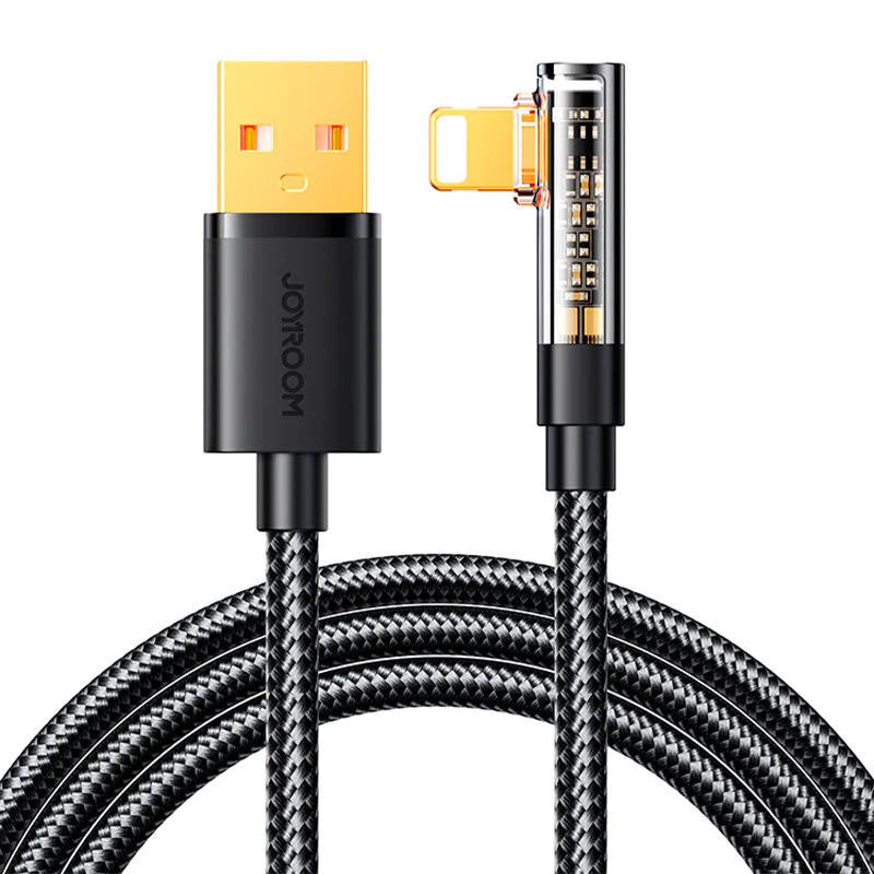 Cumpara acum Cablu unghiular USB-A / Lightning / 1,2 m Joyroom S-UL012A6 (negru) de la Mesterul Minune