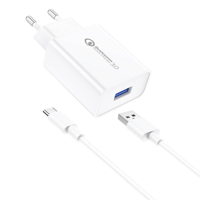 Cumpara acum Încărcător de rețea Foneng EU13 + cablu USB la USB-C, 3A (alb) de la Mesterul Minune