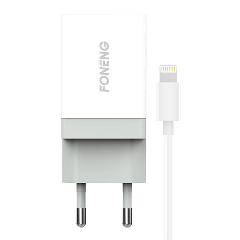 Cumpara acum Încărcător de rețea Foneng K210, 1xUSB + cablu USB Lightning de la Mesterul Minune