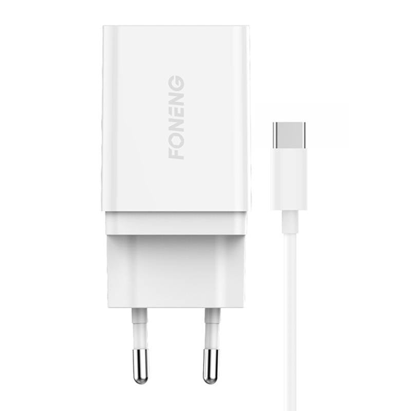 Cumpara acum Încărcător de rețea Foneng K300, 1x cablu USB + USB la USB-C de la Mesterul Minune