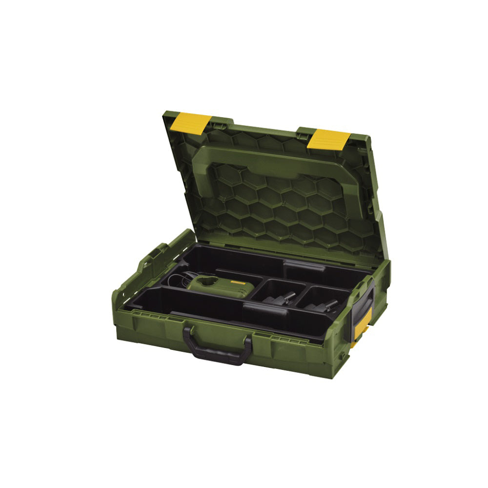 Cumpara acum Trusa L-BOXX cu doi acumulatori lithium-ion si incarcator rapid de la Mesterul Minune