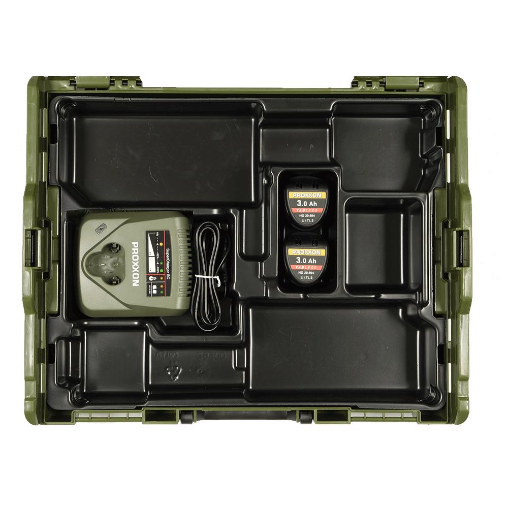 Cumpara acum Set basic LBX/TL3, sistem L-BOXX cu 2 acumulatori Li/TL3 si incarcator de la Mesterul Minune