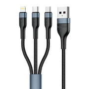 Cumpara acum Cablu 3 în 1 USB la USB-C / Micro USB / Lightning Foneng X51, 3A, 1m (negru) de la Mesterul Minune