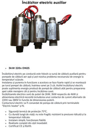 FORNELLO REZISTENTA ELECTRICA/ BOOSTER 3 kW POMPA DE CALDURA