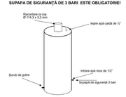Boiler pe lemne FM Group din otel 120 L cu focar cu usi din fonta