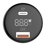 Cumpara acum Încărcător auto LDNIO C101, USB + USB-C, 100W + cablu USB-C la Lightning (negru) de la Mesterul Minune