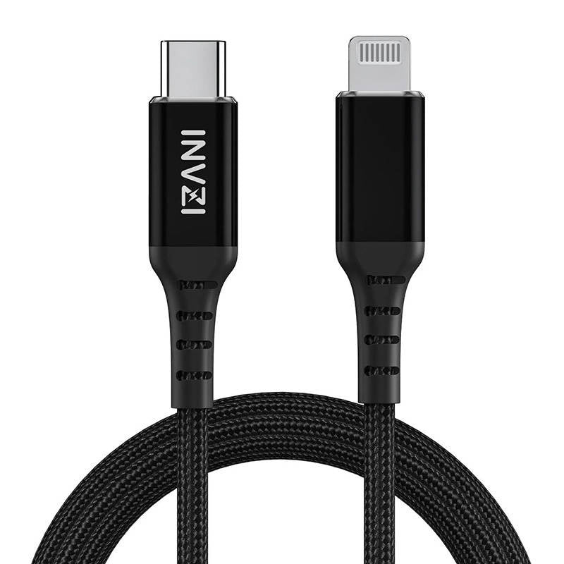 Cumpara acum Cablu USB-C către Lightning INVZI, MFi, 2m (negru) de la Mesterul Minune