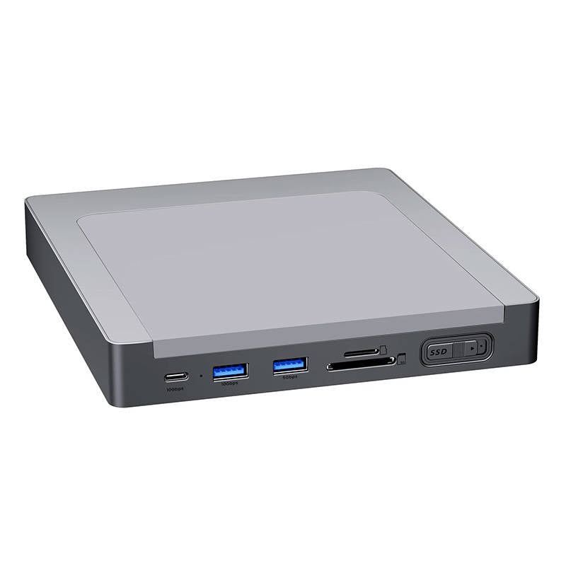 Cumpara acum INVZI MagHub 8-in-1 USB-C Docking Station / Hub pentru iMac cu SSD Bay (gri) de la Mesterul Minune
