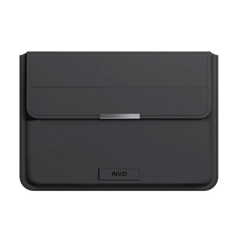 Cumpara acum Husă / capac din piele INVZI cu funcție stand pentru MacBook Pro/Air 13"/14" (negru) de la Mesterul Minune