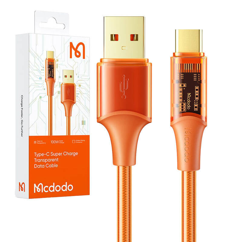 Cumpara acum Cablu Mcdodo USB-C CA-3150, 6A, 1.8m (portocaliu) de la Mesterul Minune