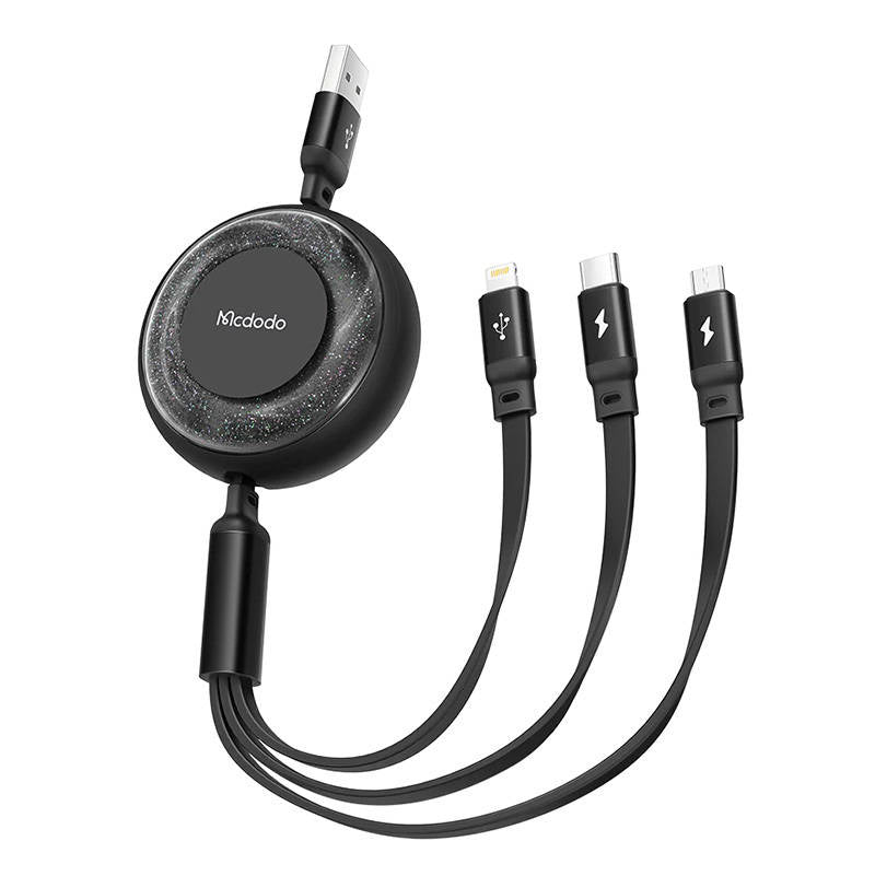 Cumpara acum Cablu 3in1 USB la USB-C / Lightning / Micro USB, Mcdodo CA-3570, 1,2 m (negru) de la Mesterul Minune