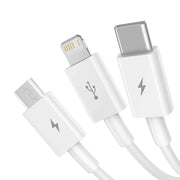 Cumpara acum Cablu încărcare rapidă USB la M+L+C Baseus Superior Data 3.5A 0,5m (alb) de la Mesterul Minune