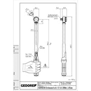 Cheie dinamometrica Gedore R68900200, 485mm, 1/2