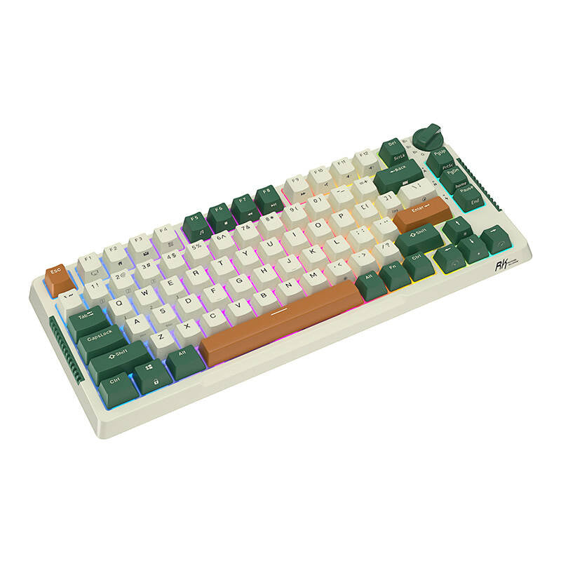 Cumpara acum Royal Kludge RKH81 RGB Tastatura mecanică fără fir, comutator Sky cyan (verde) de la Mesterul Minune