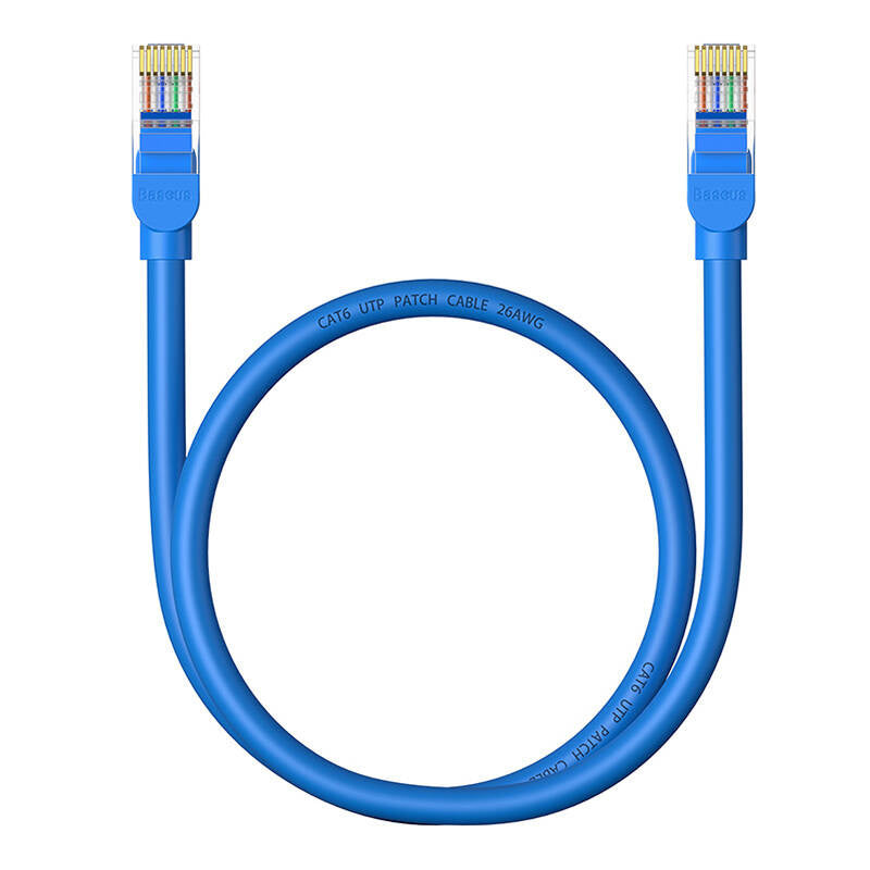 Cumpara acum Cablu rotund Baseus Ethernet RJ45, Cat.6, 0,5m (albastru) de la Mesterul Minune