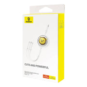 Cumpara acum 3-in-1 Baseus USB la USB-C, USB-M, cablu de încărcare Lightning 3.5A, 1.1m (alb) de la Mesterul Minune