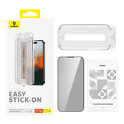 Cumpara acum Folie Sticlă Securizată Privacy Baseus Sapphire iPhone 15 Pro Plus de la Mesterul Minune