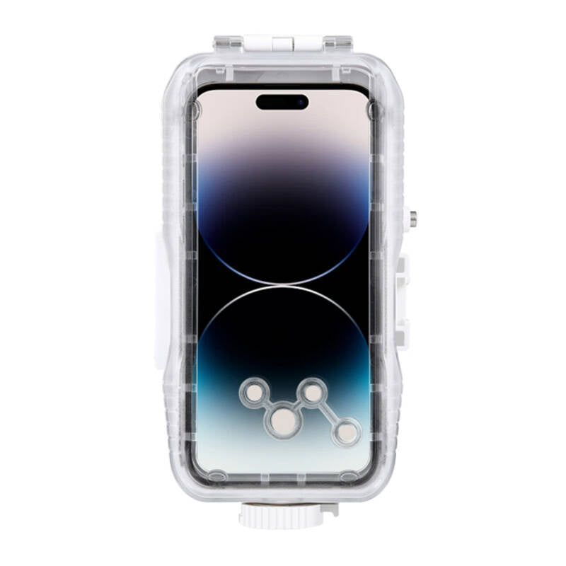 Cumpara acum Puluz carcasă impermeabilă din plastic pentru iPhone 14 Plus/Pro Max/13 Pro Max/12 Pro Max/11 Pro Max (alb) de la Mesterul Minune